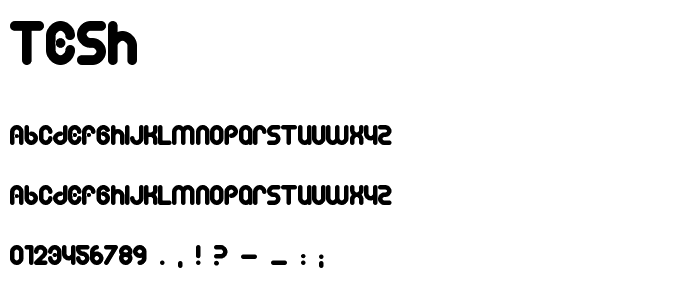 Tesh font