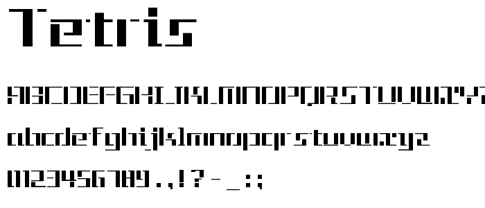 Tetris font