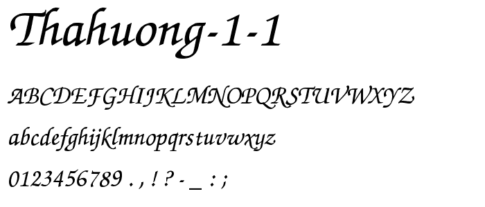 ThaHuong 1 1 font