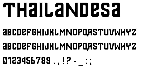 Thailandesa font