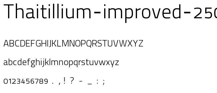 Thaitillium improved 250 2 Light font
