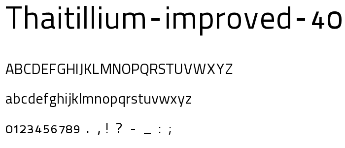 Thaitillium improved 400 2 font