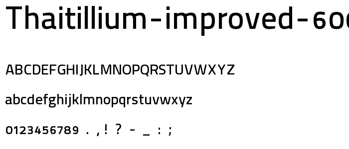 Thaitillium improved 600 2 DemiBold font