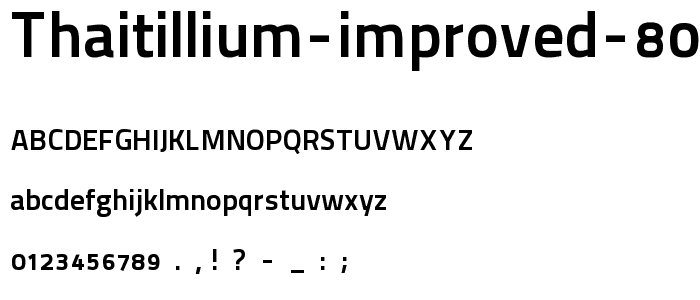 Thaitillium improved 800 ExtraBold font