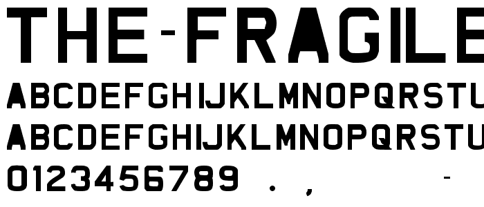 The Fragile Bold Caps font