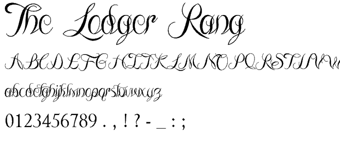 The Lodger Rang font