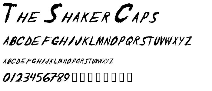 The Shaker CAPS font