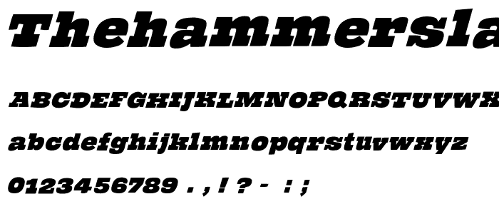 TheHammerSlabserif-Oblique font