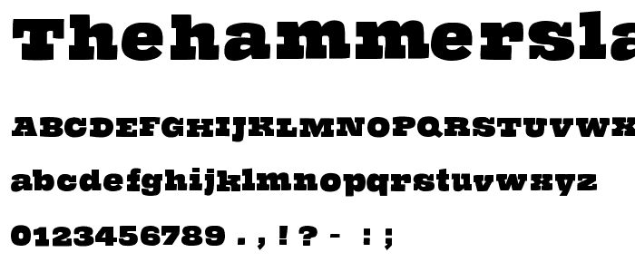 TheHammerSlabserif font