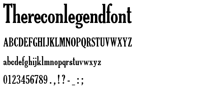 TheReconLegendFont font