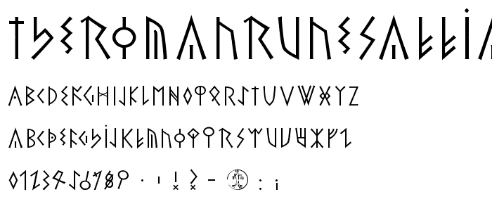 TheRomanRunesAlliance font