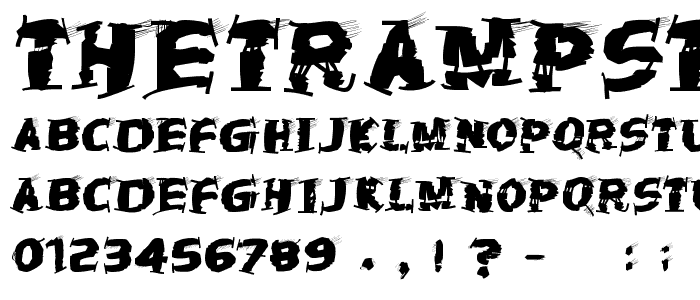TheTrampsTrash font