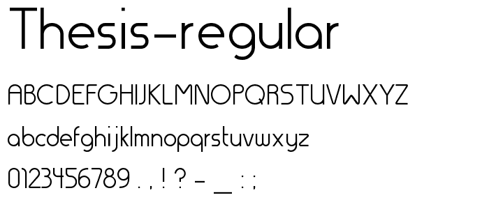 Thesis-Regular font