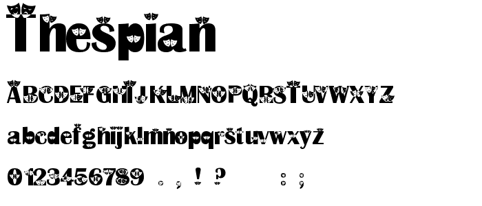 Thespian font