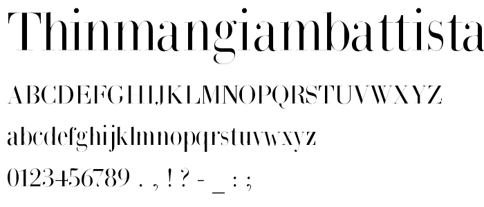 ThinManGiambattista font