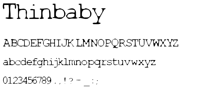 Thinbaby font