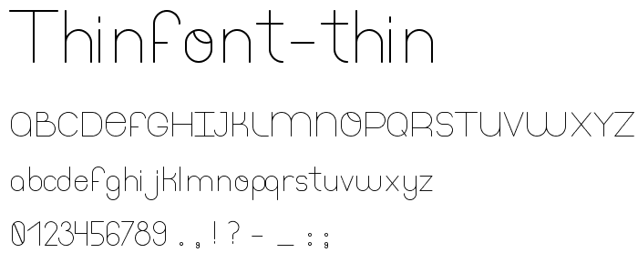 Thinfont Thin font
