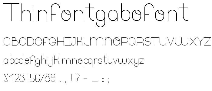 ThinfontGabofont font