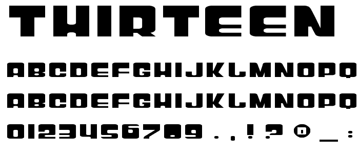 Thirteen font