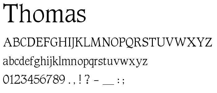 Thomas font