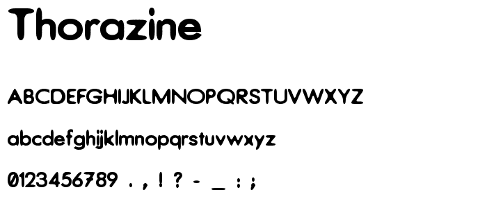 Thorazine font