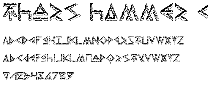 Thors Hammer Carved font