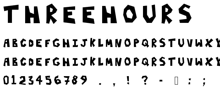 ThreeHours font