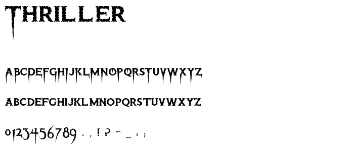 Thriller font