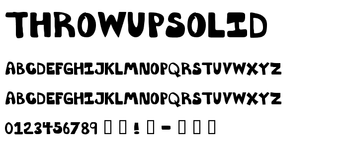 ThrowupSolid font