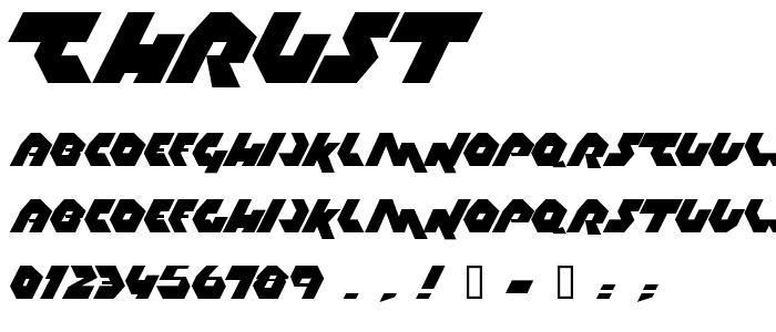 Thrust font