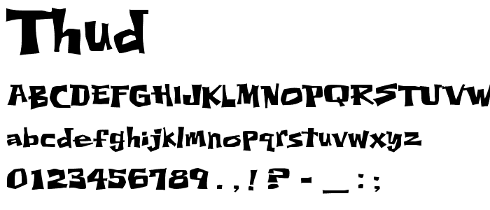 Thud font