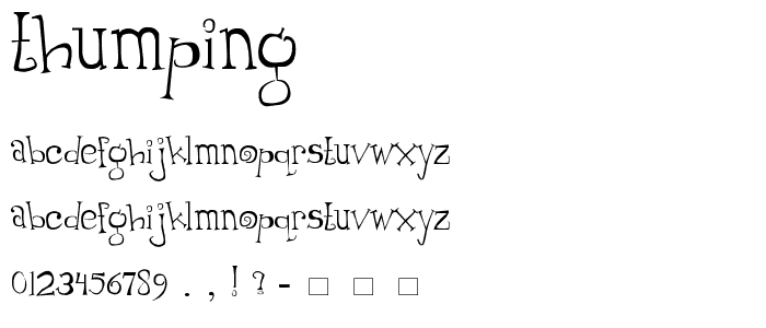 Thumping font