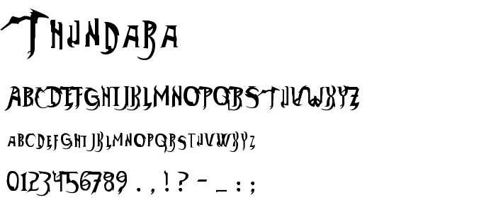 Thundara font