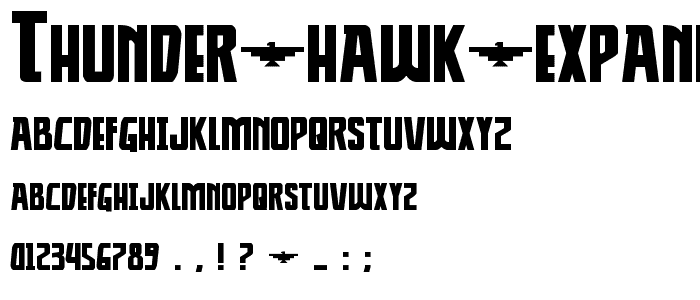 Thunder Hawk Expanded font