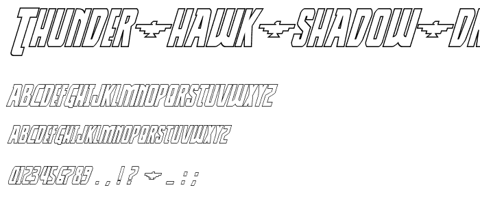 Thunder Hawk Shadow Drop Italic font