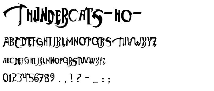 ThunderCats Ho  font