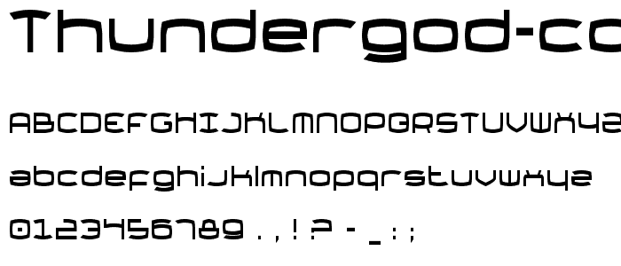 Thundergod Condensed font