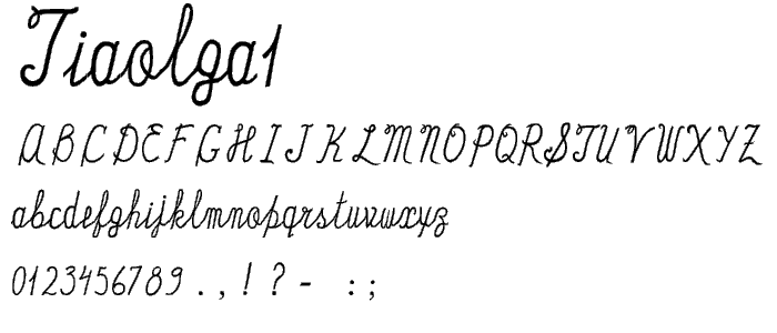 TiaOlga1 font
