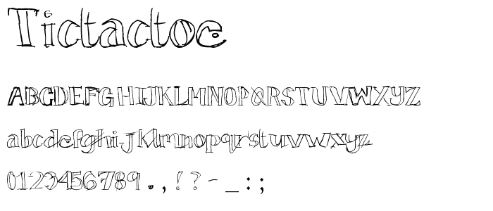 TicTacToe font