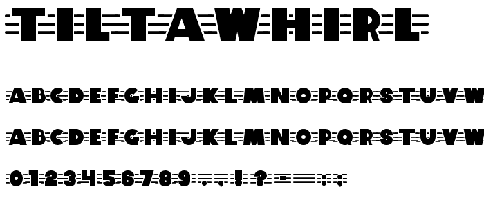 TiltAWhirl font