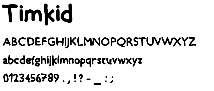 TimKid font