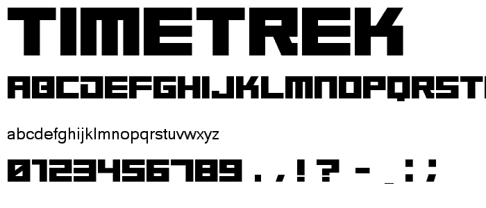 TimeTrek font