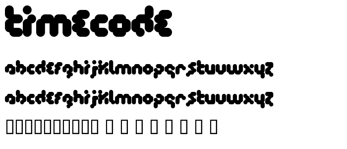 Timecode font