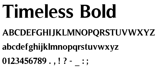 Timeless-Bold font