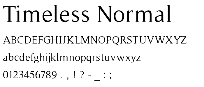Timeless-Normal font