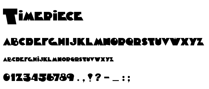 Timepiece font