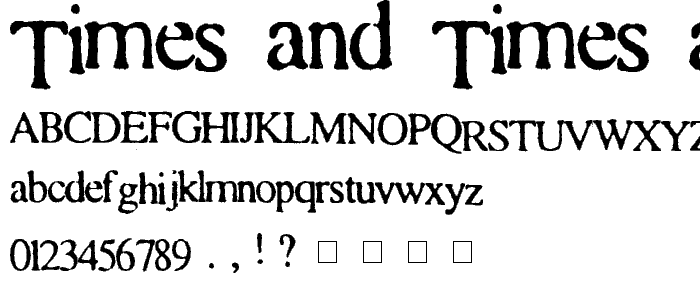Times and Times again font