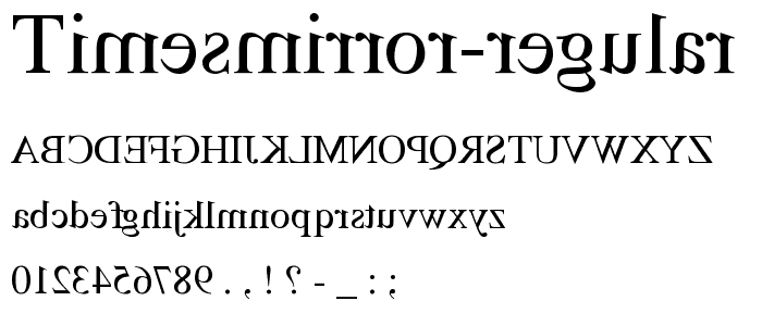 TimesMirror Regular font