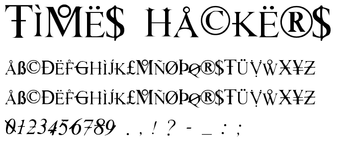 Times_Hackers font