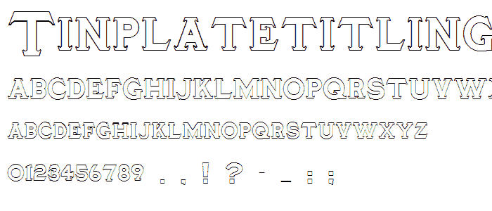 TinplateTitling font
